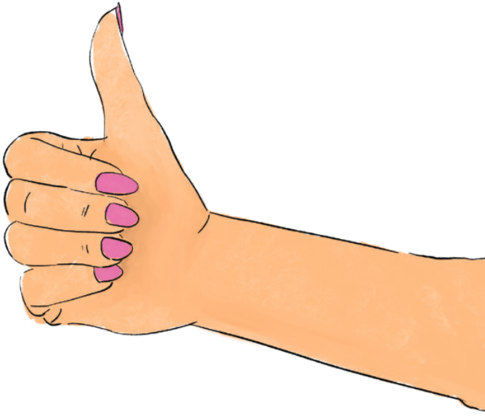 thumbs up hand