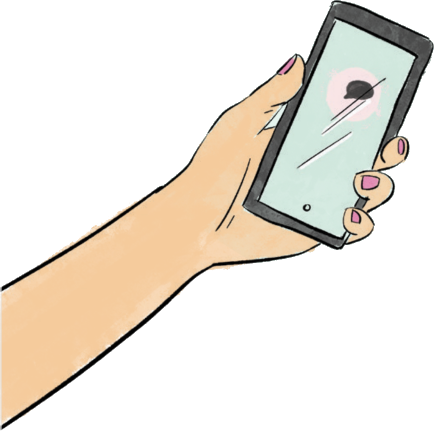decorative phone hand